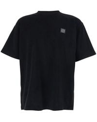 Stone Island - Crewneck T-Shirt With Logo Patch On The Front - Lyst