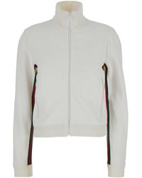 Gucci - Crop Sweatshirt With Web Detail - Lyst