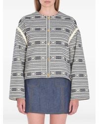 Celine - Triomphe Wool And Cotton Jacket - Lyst