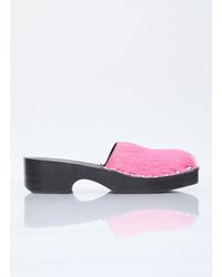 Acne Studios - Hairy Wood Clogs - Lyst