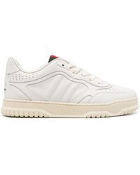 Gucci Leather And Teddy Re-Web Sneakers in White for Men | Lyst