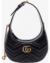 Gucci - Gg Marmont Quilted Leather Shoulder Bag With Metal Gg Logo - Lyst
