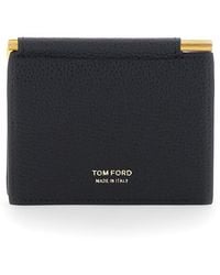 Tom Ford - Bi-Fold Leather Wallet - Lyst