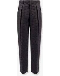 Dior - Dior Polka-Dots Virgin Wool And Alpaca Jacquard Trousers - Lyst