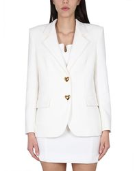 Moschino - Chic Single-Breasted Jacket With Peaked Lapels - Lyst