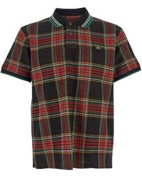 Vivienne Westwood - Multicolor Polo Shirt With Orb Decoration On The Chest And All-over Tartan Motif In Cotton Man - Lyst