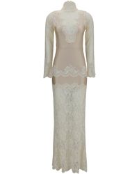 Rabanne - Dress, Lace And Jersey - Lyst