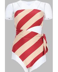 Zimmermann - Roselight Tie Bandeau Swimsuit - Lyst