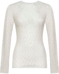 Isabel Marant - Ecru Lace Gaelle Long-Sleeved Top - Lyst