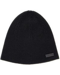 Saint Laurent - Beanie With Logo Patch - Lyst