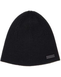 Saint Laurent - Beanie With Logo Patch - Lyst