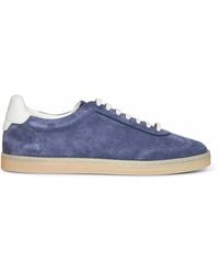 Brunello Cucinelli - Light Washed Suede Sneakers - Lyst