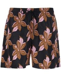 Gucci - Swimsuit With Drawstring And All-Over Floral Print - Lyst