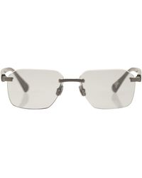 Brunello Cucinelli - Rectangular Titanium Sunglasses - Lyst