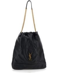 Saint Laurent - 'Jamie' Crossbody Bag With Two Top Chain-Link Handles And Cassandre Plaque On The Front - Lyst