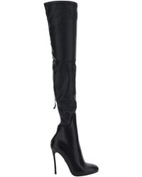 DSquared² - 'Ducati X D2' Knee-High Boots With Logo Lettering And High Stiletto Heel - Lyst