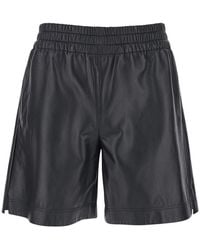 Gucci - Bermuda Shorts With Elasticated Waist And Logo Lettering - Lyst