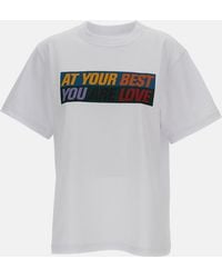 Sacai - Short-Sleeve T-Shirt With A Print - Lyst