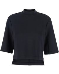 Moncler - Solid Mock Collar T-Shirt - Lyst