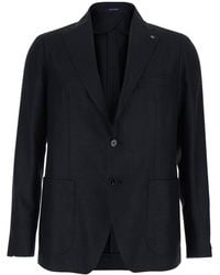 Tagliatore - Single-Breasted 'Montecarlo' Jacket With Front Closure - Lyst