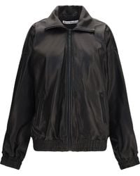 Acne Studios - Leather Jacket High Collar Lambskin Puffer - Lyst