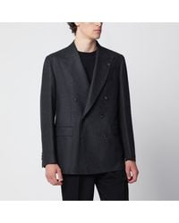 Tagliatore - Anthracite Double-Breasted Jacket - Lyst