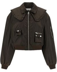 Ganni - Bomber Jacket Nylon - Lyst