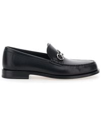 Ferragamo - Loafers With Metal Ganicini Detail On The Front - Lyst