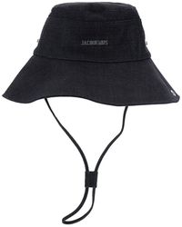 Jacquemus - 'Le Bob De-Nimes' Bucket Hat With Logo Lettering On The Front And Adjustable Strap - Lyst