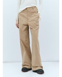 Moncler - Wide-Leg Twill Pants - Lyst