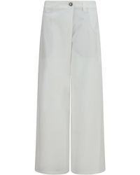 Brunello Cucinelli - Straight-Leg Cotton Pants - Lyst