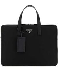 Prada - Nylon Brief Case - Lyst