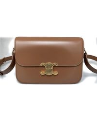 Celine - Triomphe Classique Leather Shoulder Bag - Lyst