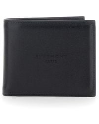 Givenchy - Bi-Fold Wallet With Embossed Logo Lettering On The Front - Lyst