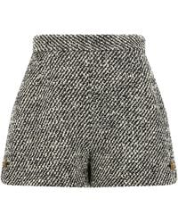 Versace - Bouclé Wool Shorts - Lyst