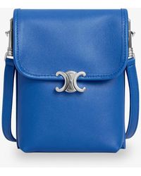 Celine - Soft Triomphe Leather Shoulder Bag - Lyst