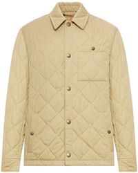 Burberry - Quilted Gabardine Overshirt - Lyst