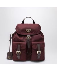 Prada - Re-edition 1978 Small Burgundy Re-nylon Backpack - Lyst