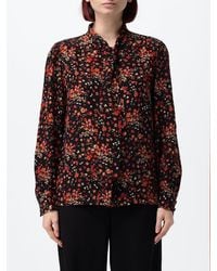 Gucci - Floral-Print Silk Shirt With Pussy-Bow Collar - Lyst