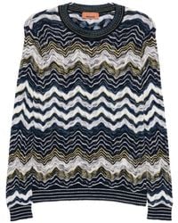 Missoni - Zig Zag Motif Wool Sweater - Lyst