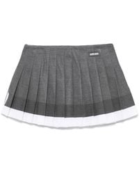 Miu Miu - Pleated Mini Skirt - Lyst