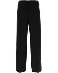 McQueen - Wool Wide-Leg Pant - Lyst