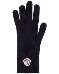 Moncler - Logo-Detailed Wool Gloves - Lyst
