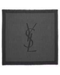Saint Laurent - Cassandre Square Scarf - Lyst