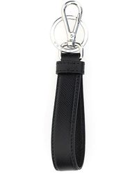 Prada - Leather Keychain - Lyst