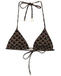 Celine - Triomphe Bikini Top - Lyst