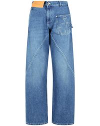 JW Anderson - Jw Anderson 'Workwear' Cotton Pants With Light Twisted Leg - Lyst