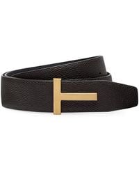 Tom Ford - Ridge T Leather Belt - Lyst
