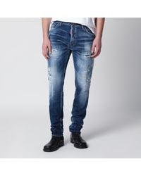 DSquared² - Slim Washed Jeans With Rips - Lyst