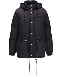 Prada - Padded High-Collar Jacket - Lyst
